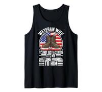 Weteran Wife It's Not Just A Status It's My Life Long Promis Tank Top