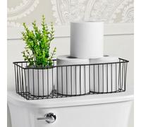 Wetheny Toilet Paper Basket ( 1 Pack) - Black Wire Basket Metal Basket for Bathroom farmhouse decor - Wire Storage Baskets for organizing toilet tank topper, countertop