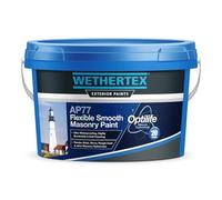 Wethertex AP77 Flexible Smooth Masonry Paint15L Brilliant White Exterior High Performance Self-Cleaning Weatherproof Paint For Brick Stone Render