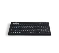 WetKeys 'Blue Connect' Professional-Grade Rigid Silicone Waterproof Wireless Bluetooth®; Keyboard with ON/Off Switch (BT) (Black) | KBWKRBT99Si-BK