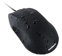 WetKeys Professional-Grade Ergonomic Optical Waterproof Mouse with 3-Button Scroll (USB/PS2) (Black) | OMWK0C01-BK