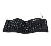 WetKeys Waterproof"Flex-Touch" Professional-grade Keyboard w/Touchpad (USB) (Black) | KBWKFC103STi-BK