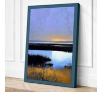 Wetland at Dawn Scandinavian Canvas Wall Art Print 36x24 Inch
