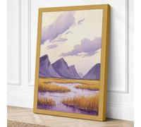 Wetland at Dusk Scandinavian Canvas Wall Art Print 24x16 Inch
