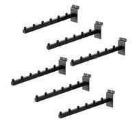 WETOECOTEC 12 Inch Waterfall Slatwall Display Hooks with 6 Balls, Heavy Duty Tube Slat Wall Hanger, Slatwall Accessories for Retail Display, Clothing, Bags, Accessories(6 Pack)