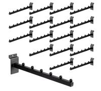 WETOECOTEC 12 Inch Waterfall Slatwall Display Hooks with 6 Balls, Heavy Duty Tube Slat Wall Hanger, Slatwall Accessories for Retail Display, Clothing, Bags, Accessories(18 Pcs)