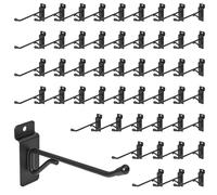 WETOECOTEC 50 Pack 6 Inch Slatwall Hooks, Heavy Duty Slat Wall Hanger, Slat Wall Hanging Hook, Slatwall Accessories Display Hooks for Garage, Sheds, Retail Store, Kitchen, Craft Room (50, 6 Inch)