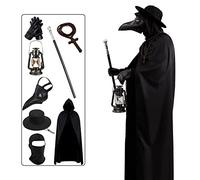 WETRBWEH Scary Halloween Costumes for Men, Plague Doctor Costume Plague Doctor Mask for Party Prom Gifts