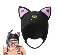 Wetsuit - 3mm Cat Ears Dive, Neoprene Cap, Thermal Snorkel Hat, Stretch Swim Headgear | Cute Cat Ear Diving for Women Children Snorkeling Adventure Marine Trips Plus