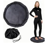 Wetsuit Changing Mat, Black Waterproof Surf Change Mats Portable Swimming Changing Mat Accessories for Water Sports Surfing Dive Storage Clothing and Carry Ons(M Size)