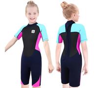 Wetsuit for Girls 2.5mm Neoprene Shorty Thermal One-Pieces Wet Suit Swimsuits, Wetsuits for Surfing,Snorkeling,Canoeing,Spearfishing, Wetsuits for Kids Youth