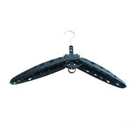 Wetsuit Hanger Made of Plastic with Folding Feature and Ventilation for Quick Drying and Weight Distribution for Surfing and Diving Suits (black)