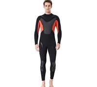 Wetsuit Men 3mm Full Body Neoprene Surfing Suits Freediving Wetsuit Scuba Diving Suit Protection Quick Dry Sunsuit Longsleeve Surfing Suit Snorkeling Kayaking (Orange s)
