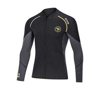 Wetsuit Top Men's 1.5mm Neoprene Wetsuits Jacket,Front Zipper Long Sleeves Diving Suit for Swimming,Snorkeling,Scuba Diving,Surfing (1.5mm-Black, L)