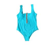 Wetsuit Women Front Zip Up Backless One Piece Swimsuit Beach Swimwear One-piece Swimming Suit For Women Summer Trend Beachwear(Color 05,XL)