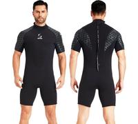 Wetsuits Men's Neoprene Women's 3mm Back Zipper Shorty Wetsuits for Surfing Snorkeling Canoe Spearfishing Diving Swimming Stand Up Paddleboarding Kayaking(Black)