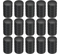 Wettarn 100 Pcs Foam Ice Hockey Pucks Indoor Knee Hockey Pucks with Mesh Bag for Kids Adults Practicing and Classic Training Official Regulation Diameter 3" (Black)
