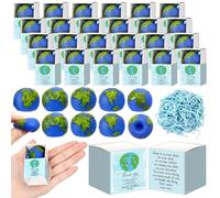 Wettarn 12 Sets Social Worker Gifts Globe Stress Balls with Thank You Boxes Appreciation Gifts for Social Work Month Christmas Birthday Retirement