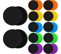 Wettarn 24 Pcs Core Sliders for Working Out Abdominal Exercise Gliding Discs Dual Sided Workout Disc Fitness Sliders Exercise Gear for Gym Floors Training Abdominal Core Strength(Multicolor)