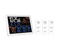 Wetterstation, Weather Station Clocks Wireless Digital Thermometer Hygrometer Forecast Calendars Moon Phase Snooze Alarm Clock PT20B(GD20D)