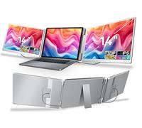 WEU Laptop Screen Extender, 14" 1200P FHD Triple Monitor for Laptop Extension- 205° Rotate Portable Dual Monitor Screen for 12-16.5" Laptops Type-C/HDMI/USB-A Plug & Play for Wins/Mac/Chro