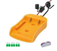 WEUCHSOL Power Wheel Adapter for Dewalt 20V Battery Adapter, Dewalt Battery Adapter with 3Pcs 30A Fuse, 14AWG Wire, Power Connector for DIY Ride On Truck, RC Car Toys and Robotics (1pack)