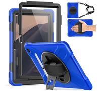 Weuiean Case for 10/10 Plus 13th Generation 10.1" 2023, Military-Grade Heavy-Duty Shockproof Cover with 360° Rotating Stand, Built-in Pencil Holder & Adjustable Hand/Shoulder Strap - Blue