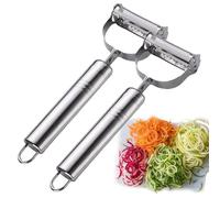 Weusenstyle Multifunctional Stainless Steel Vegetable Peeler,Premium Multi-Functional Vegetable Peeler,Stainless Steel Double Sided Multifunctional Practical Sturdy Vegetable Fruit Peeler-A
