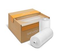 Wevac 6''x100' & 8''x100' 2 Rolls, Vacuum Seal Roll Keeper with Cutter, Ideal Vacuum Sealer Bags for Food Saver, BPA Free, Commercial Grade, Great for Storage, Meal prep and Sous Vide