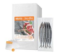 Wevac Core Vacuum Sealer Machine Bags 15cmx30cm 100pcs, Vac Pack Bags for Food Saver, Commercial Grade, BPA Free, Heavy Duty, Sous Vide Bag Great for Meal Prep and Sous Vide Cooking