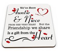 We've Been Auntie & Niece from The Very Start. Novelty Glossy Mug Coaster