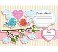 We've got a new nest! Moving Home Card, pack of 16, Cute Bird Design, UK Made (With envelopes)