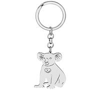 WEVENI Cute Alloy Australia Koala Bear Keychain Charms Jewelry for Women Girls Bag Car Wallet, 18k Gold Plated Stainless Steel B, 39mm x 26mm