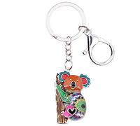 WEVENI Enamel Alloy Australia Koala Bear Keychain Charms Jewelry For Women Girls Bag Car Wallet (Multicoloured)