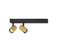 Wever & Ducré Lighting WEVER & DUCRÉ Ceno LED spotlight, black/gold, 2,700 K, 2-bulb