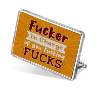 Wevow Fuc*er in Charge of You Fuc*ing Fu*ks Cool Unique Bad Rude Saying Humorous Fun Thank You Gift Sentimental Keepsake Birthday Gift Fridge Magnet.