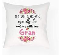 Wevow Mothers Day themed This spot is reserved especially for cuddles with our Gran Cushion Cover 40 cm x 40 cm Throw Pillow Cover.