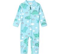 weVSwe Baby Boy Swimsuit One Piece UPF 50+ Long Sleeve Boy Rash Guard with Crotch Zip