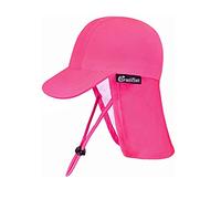 weVSwe Baby Sun Hat UV Sun Protection Swimming Cap Quick Drying Adjustable Chin Straps Neck Flap Summer Hats Cap Outdoor Pink 12-24M