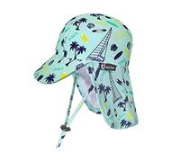 weVSwe Baby Toddler Sun Hat UPF 50+ Swimming Cap Flap Neck Protection Adjustable Chin Strap UV Sun Protection Hats, Green surfboard, 12-24 Months