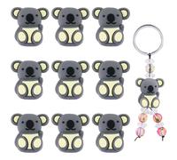 WEWAYSMILE 10 Pcs 3D Silicone Koala Beads Bulk Craft Bead Set for Pens Bracelet Necklace Jewelry Making