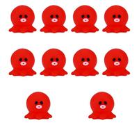 WEWAYSMILE 10Pcs 3D Octopus Silicone Beads for Keychain Making Cute Animals Focal Beads for DIY Pens Necklace Bracelet Lanyard Making