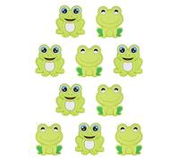 WEWAYSMILE 10pcs Mixed Round Geometry Silicone Beads, Silicone Beads Bulk, Mix Color Rubber Polygonal Beads, for Keychain Making Necklace Bracelet Craft DIY(Frog) (AB)
