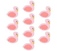 WEWAYSMILE 10pcs Mixed Round Geometry Silicone Beads, Silicone Beads Bulk, Mix Color Rubber Polygonal Beads, for Keychain Making Necklace Bracelet Craft DIY(Flamingo)(AL)