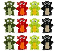 WEWAYSMILE 12Pcs Cute 3D Silicone Beads for Keychain Making Dinosaur Focal Beads for DIY Beaded Pens Jewelry Bracelet Lanyard Making