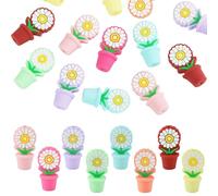WEWAYSMILE 16 Pcs Daisy 3D Silicone Focal Beads for Pens Silicone Beads for Keychain Making DIY Beaded Pen Bracelet Necklace Jewelry Lanyard Making