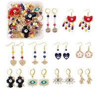 WEWAYSMILE 170Pcs/box DIY Evil Eye Earring Making Kits, Earring Making Kit with Evil Eye Beads, Women Earring Making Starter Kit, for Adults Beginners Earring Jewellery Making