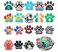 WEWAYSMILE 18 Pcs Dog Paws Silcone Focal Beads for Pens Silicone Beads for Keychain Making DIY Keychain Bracelet Necklace Pen Lanyard Making