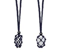 WEWAYSMILE 2 Pieces Crystal Necklace Holder, Necklace Cord Stone Holder, Cord Empty Stone Holder, for Pendant Necklace Jewelry Making, 30 inch(760mm)
