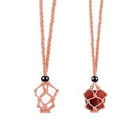 WEWAYSMILE 2 Pieces Crystal Necklace Holder, Necklace Cord Stone Holder, Cord Empty Stone Holder, for Pendant Necklace Jewelry Making, 30 inch(760mm)
